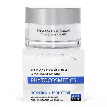 Кора, Крем для сухой кожи с маслом аргана, 50 мл