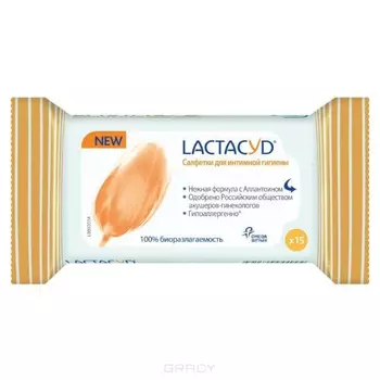 Lactacyd, Салфетки влажные для интимной гигиены, 15 шт
