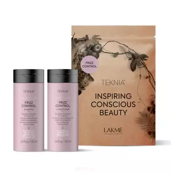 Lakme, Дорожный набор дисциплинирующий (шампунь, кондиционер) Travel Pack Frizz Control, 100/100 мл