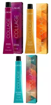 Lakme, Перманентная крем-краска Collage, 60 мл (84 оттенка)