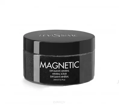 Levissime, Минеральный скраб с лунным камнем Magnetic Mineral scrub, 200 мл