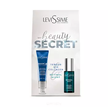 Levissime, Набор Beauty Secret Pack: Retinol Cream 50 мл + Tensor Q10 Collagen, 50 мл, 1 шт
