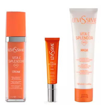 Levissime, Набор препаратов Vita C + GPS (ампулы для лица + маска + крем для области вокруг глаз), 50/100/15 мл