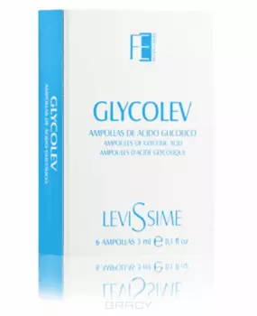 Levissime, Пилинг с гликолевой кислотой 10% Glycolev, 6*3 мл