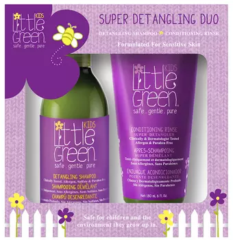 Little Green, Набор для облегчения расчесывания и распутывания волос (для детей от 12 мес) (шампунь, кондиционер), 240/180 мл
