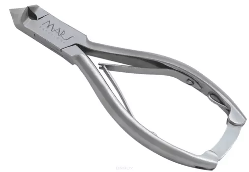 Mars, Кусачки для педикюра, двойная пружина с замком, лезвие Полная луна 4023 (2 вида), 1 шт, 5.5" 14 см