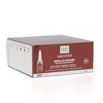 Martiderm, Hair System Ампулы против выпадения волос, 14 х 3 мл