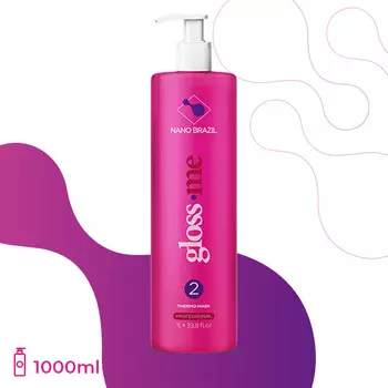 Nano Brazil, Маска для кератинового выпрямления Gloss Me, Шаг 2, 60 мл