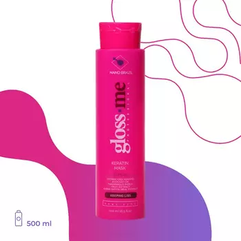 Nano Brazil, Маска GLOSS ME Keratin Mask Home Care, 500 мл