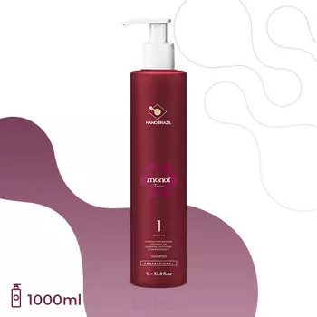 Nano Brazil, Шампунь Monoi Tiare Shampoo, шаг 1, 500 мл