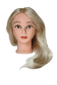 OLLIN, Голова учебная Блондин длина волос 45/50см, 100% натуральные волосы, штатив в комплекте, 1 шт