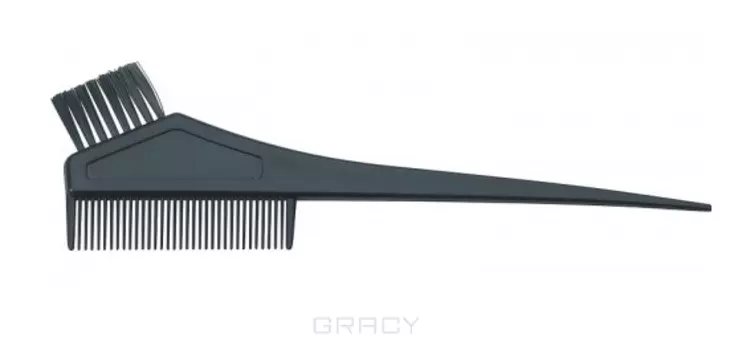 OLLIN, Кисть для краски с мягкой щетиной и с расческой, 1 шт