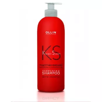 OLLIN, Подготавливающий шампунь с кератином, 500 мл