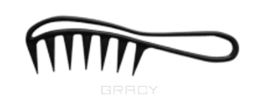 OLLIN, Расческа-гребень с крупными зубцами и ручкой изогнутая 396895, 1 шт