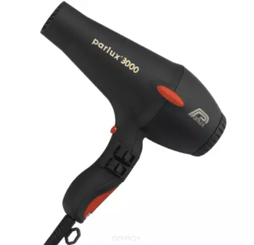 Parlux, Фен для волос Professoinal 3000 1810W чёрный, 3000 Black, 1 шт