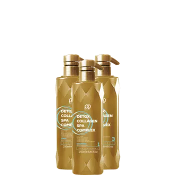 Paul Oscar, Набор для кератинового выпрямления Collagen Detox SPA Complex, 500/500 мл, MINI-набор