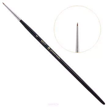 Planet Nails, Кисть для дизайна круглая № 0 Планет Нейлс, 1 шт, 21200