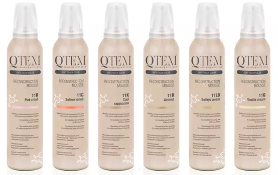 Qtem, Мусс реконструктор для волос, 250 мл (7 оттенков)