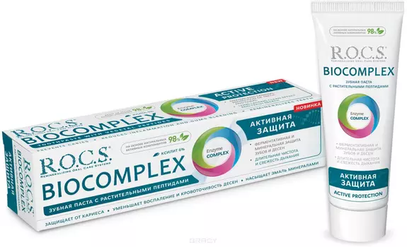 ROCS, Зубная паста Biocomplex Активная защита, 94 гр