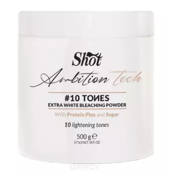 Shot, Обесцвечивающий порошок 10 тонов 10 Tones Extra White Bleaching Powder, 500 г