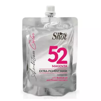 Shot, Тонирующая маска прямого действия Экстра Пигмент (палитра 17 цветов средства), Шоколадный - 75, 200 мл