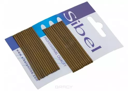 Sibel, Невидимки гладкие 50-70 мм, 24 шт./уп., 24 шт./уп. Цвет: белый, 70 мм, 940017052