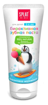 Splat, Зубная паста "Фруктовое мороженое" Kids 2-6 лет, 50 мл