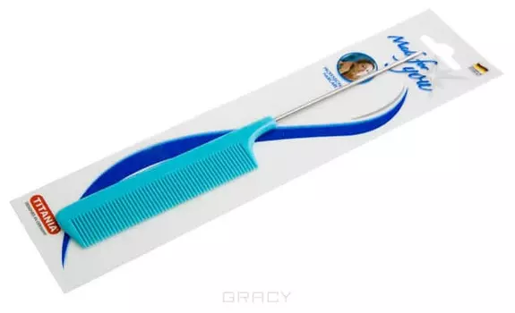 Titania, Расческа хвостик металлическая 21,5 см 1806/6, 21.5 см,