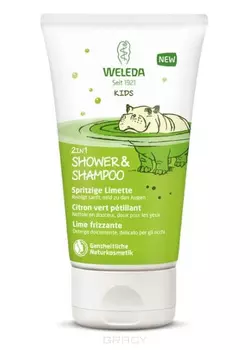 Weleda, Детский шампунь-гель для волос и тела Лайм, 150 мл