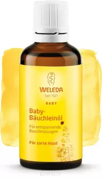 Weleda, Масло для массажа животика младенцев, 50 мл