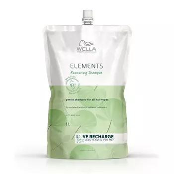 Wella, Обновляющий шампунь Elements Renewing Shampoo, РЕФИЛ, 1000 мл