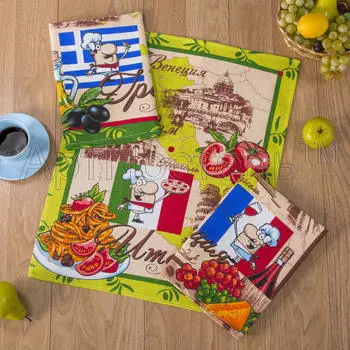 Набор из 3 кухонных полотенец iv20564 45х60