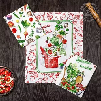 Набор из 3 кухонных полотенец iv59234 45х60