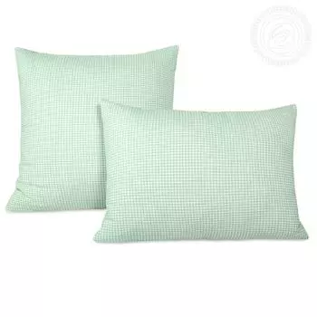 Наволочка трикотажная на молнии iv36408 зеленый (в упаковке 2 шт) 50*70