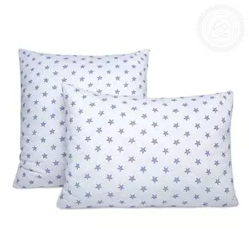 Наволочка трикотажная на молнии iv36413 голубой (в упаковке 2 шт) 70*70