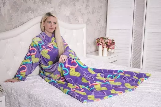 Плед с рукавами iv50628 (велсофт) 140х180