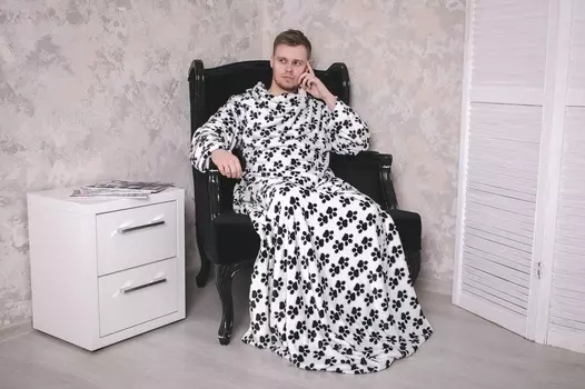 Плед с рукавами iv50636 (велсофт) 140х180