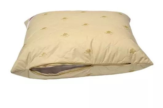 Подушка на молнии iv15678 (верблюжья шерсть, тик) 70*70