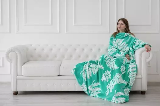 Покрывало-плед с рукавами iv71271 (велсофт) 140х180