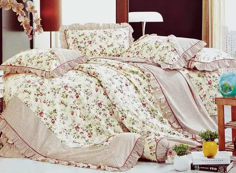 Постельное белье iv29539 (поплин) 2 спальный с Евро простынёй