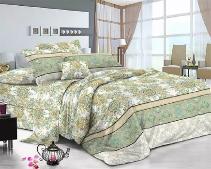 Постельное белье iv36063 (поплин) 2 спальный с Евро простынёй