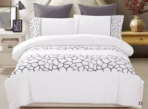 Постельное белье iv43055 с вышивкой (сатин) Евро-1