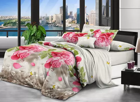 Постельное белье iv49971 (жатка) Семейный (простыня на резинке)