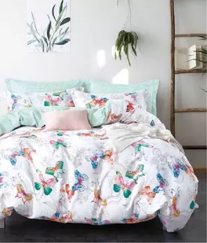 Постельное белье iv60272 (сатин) 2 спальный с Евро простынёй