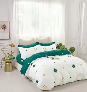 Постельное белье iv62320 (сатин) 2 спальный с Евро простынёй