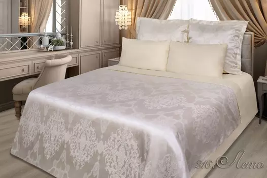 Постельное белье iv69914 (сатин-жаккард) 2 спальный с Евро простынёй