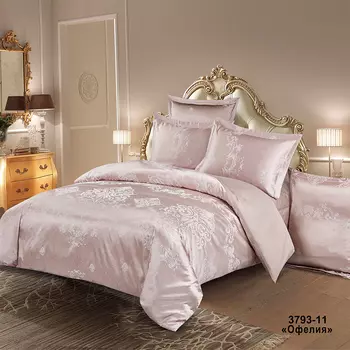 Постельное белье iv74691 (сатин-жаккард) 2 спальный с Евро простынёй