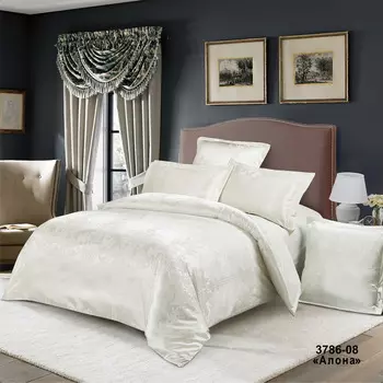 Постельное белье iv74699 (сатин-жаккард) 2 спальный с Евро простынёй