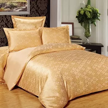 Постельное белье iv74726 (сатин-жаккард) 2 спальный с Евро простынёй