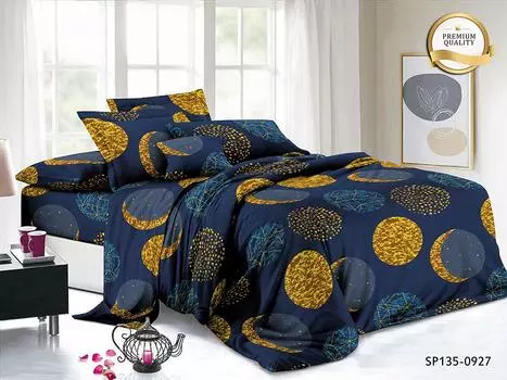 Постельное белье iv79233 (полисатин) Евро-1 (простыня на резинке)